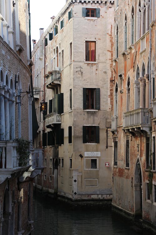 Free Drone Shot of Buildings in Venice Stock Photo