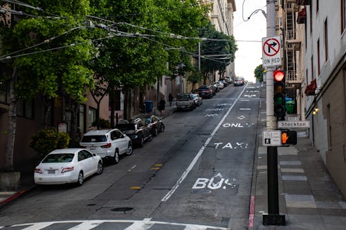 Black Traffic Light at Red Light