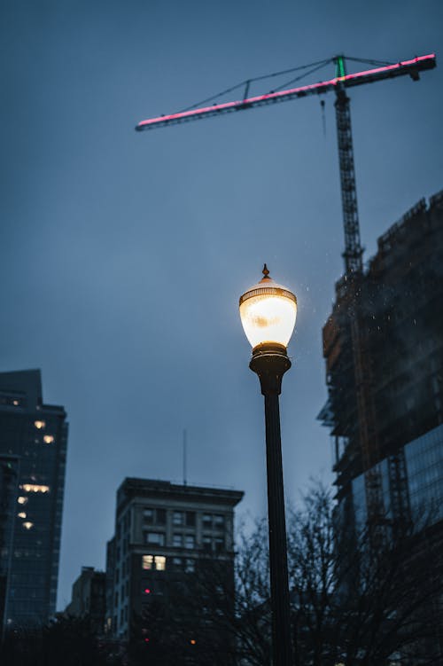 Photo of a Street Light During the Night