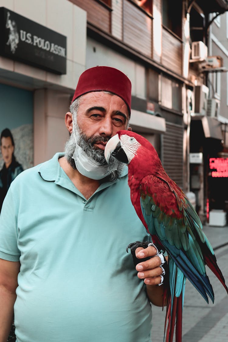 Man With Parrot