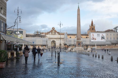 คลังภาพถ่ายฟรี ของ piazza del popolo, กรุงโรม, คน