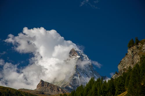 A Cloudy Mountain Peak