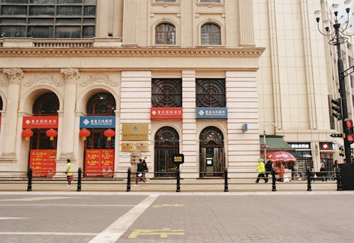 Building near Street in Town