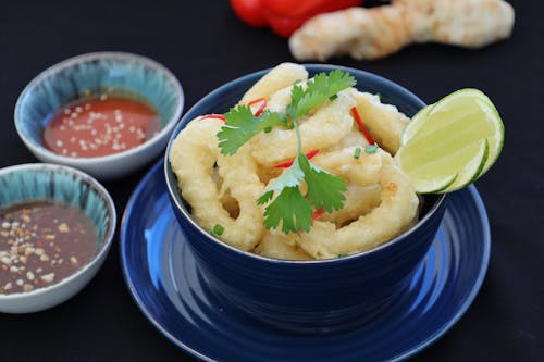 A Bowl of Fried Squid