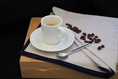 Fotobanka s bezplatnými fotkami na tému čajová lyžička, cappuccino, drevený