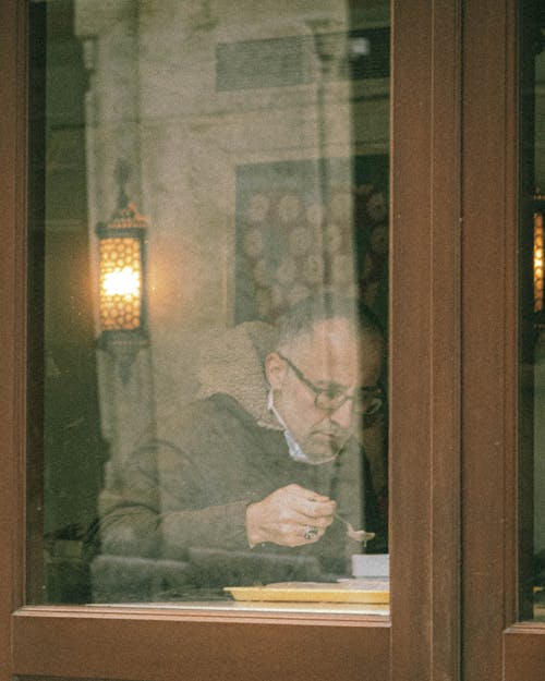 Man Inside a Restaurant