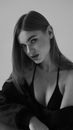 Woman in Suit and Bra