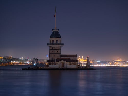 คลังภาพถ่ายฟรี ของ bosphorus, กลางคืน, จุดสังเกต