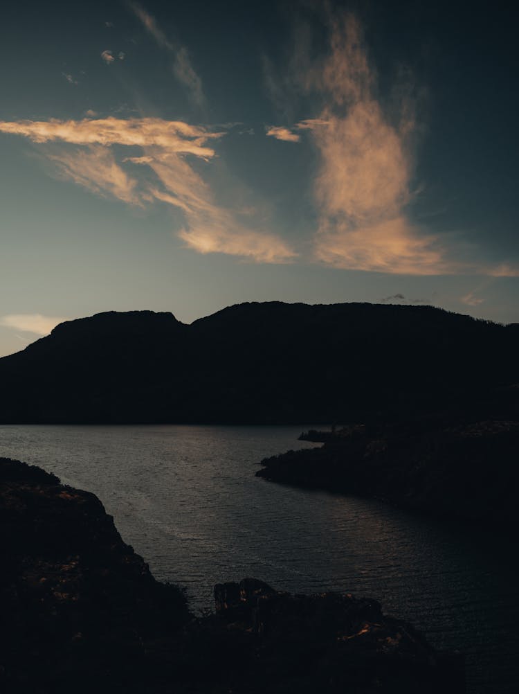 Bay Surrounded By Mountains