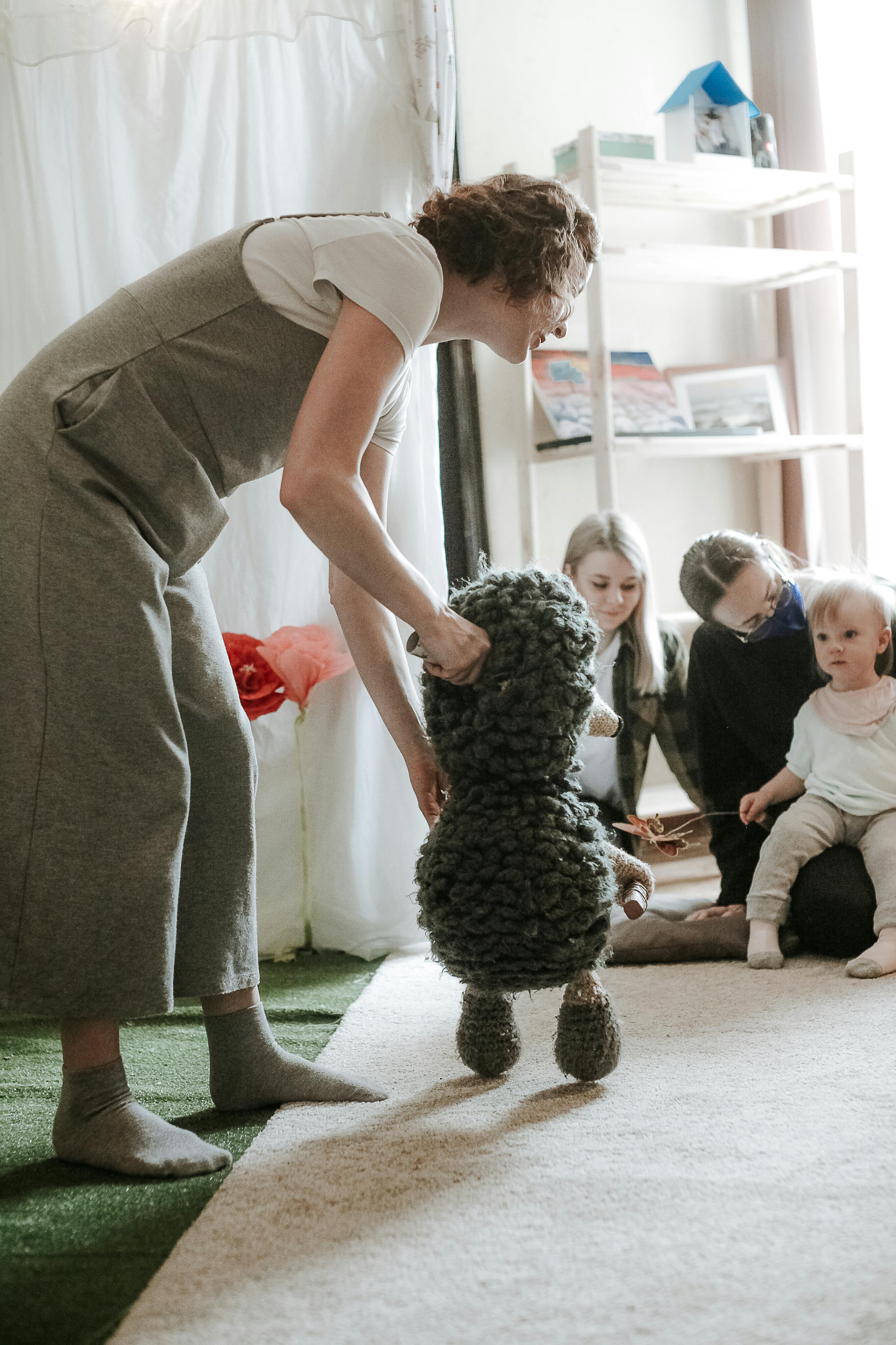 teacher working at nursery