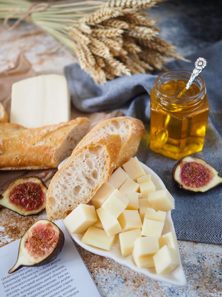 Cheese And Baguette For Breakfast