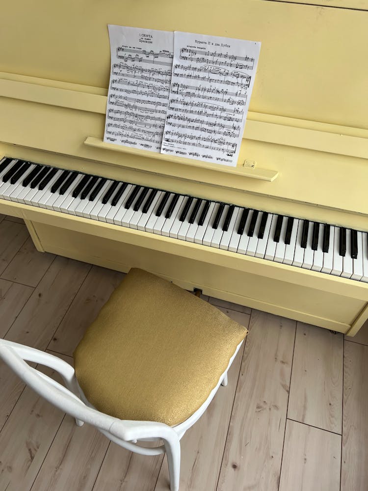 Sheet Music On A Piano 