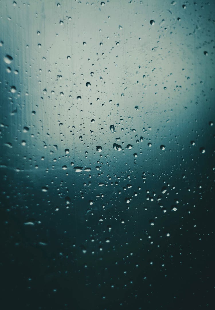 Water Droplets On Glass Window