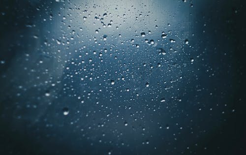 Water Droplets on Glass Panel