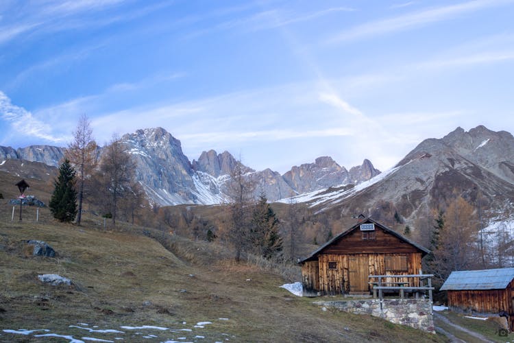 Dolomites At San Pellegrino Pass In Italy