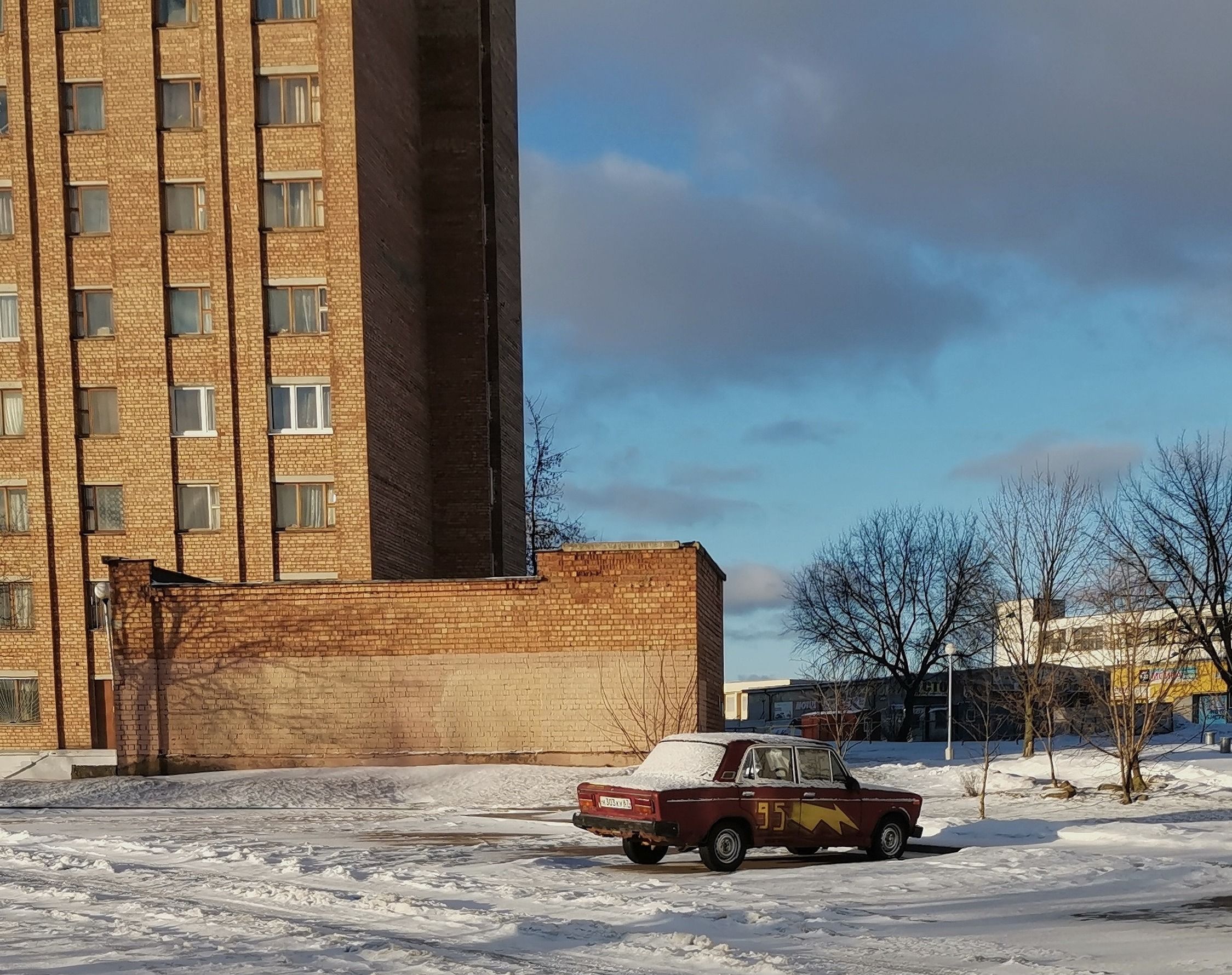A Car Parked With Snow · Free Stock Photo