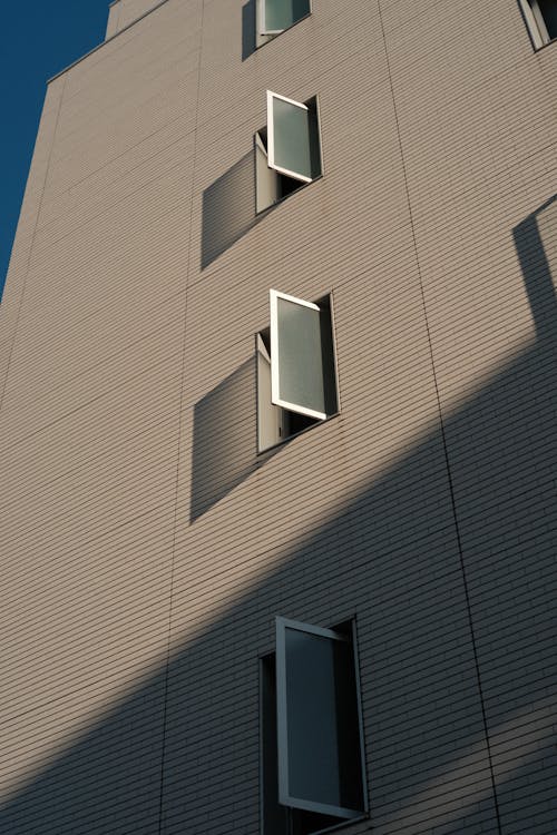 Low-Angle Shot of a Concrete Building