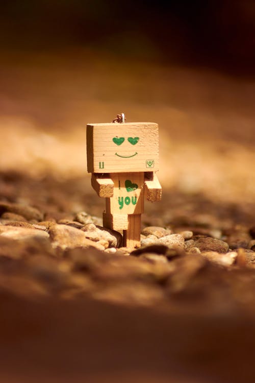 A Wooden Figure with Message