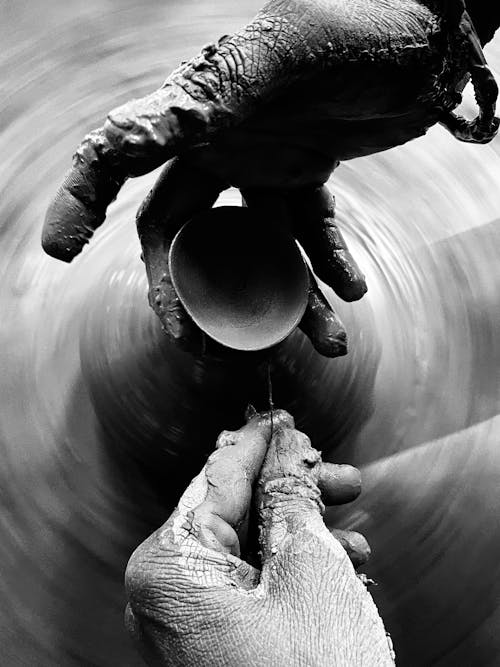 A Person Engaged in Pottery