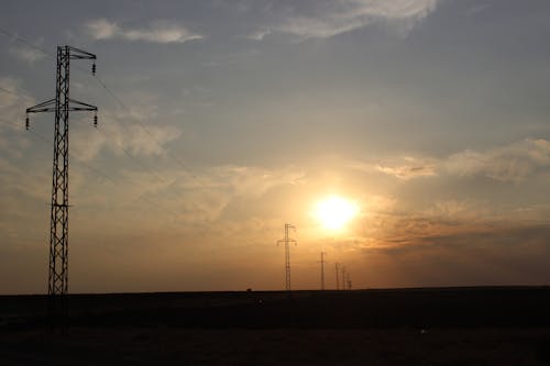 Transmission Towers in the Sunset