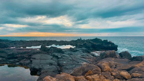 Scenic Shot of a Rocky Shore