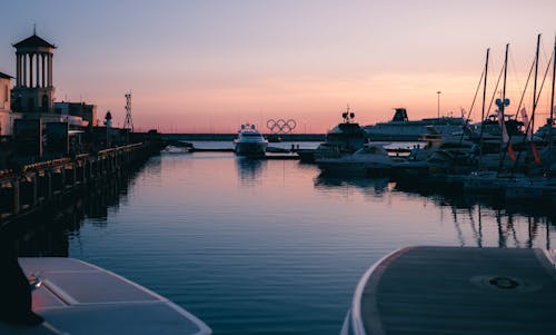 Free Port With Yacht Stock Photo