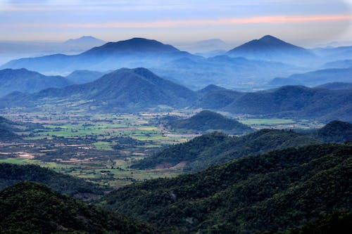 Landscape with Green Hills in Mist