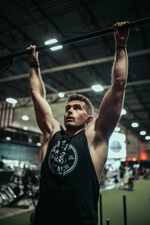 Man Exercising in Gym