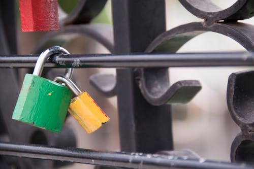 Free stock photo of fence, keys, romantic