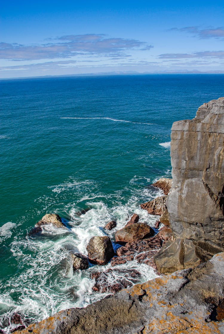 Cliff Near Blue Sea Water