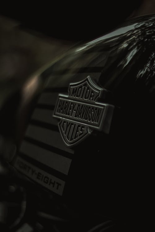 Close-Up Shot of Harley Davidson Emblem