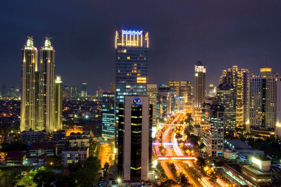 South Tangerang in October - Aerial view of dense urban cityscape