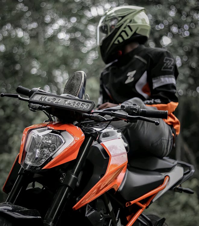 Man Sitting on a Motorcycle