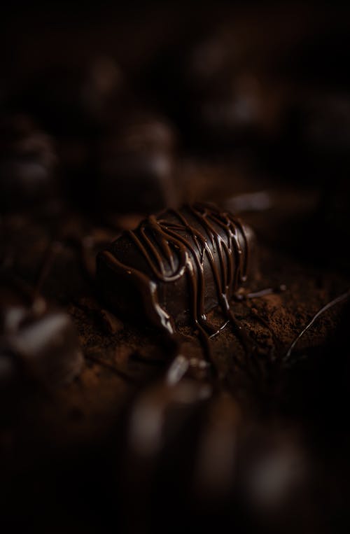 Free A Drizzled Chocolate Bar Stock Photo