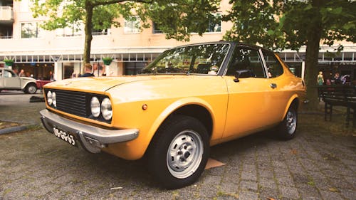 Free Yellow Coupe Stock Photo