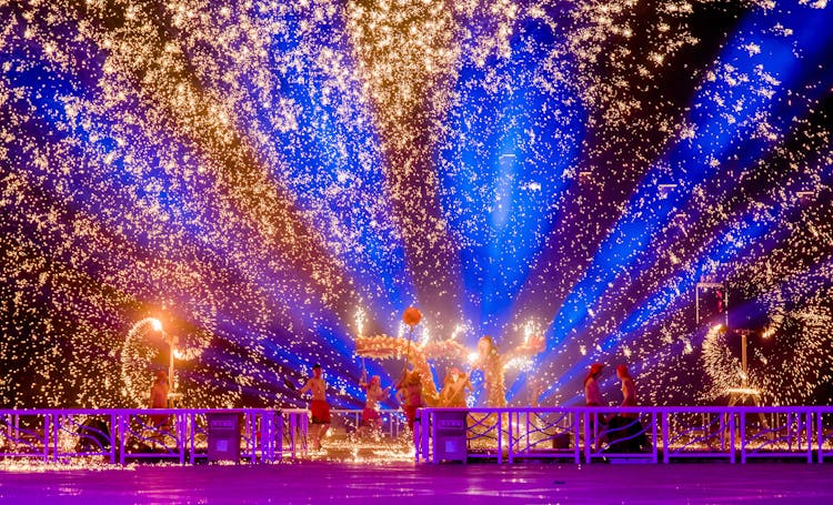 Stage Performance On A Festival 