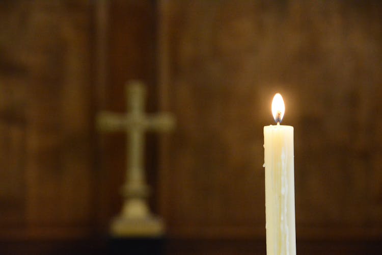 Candle Near The Altar
