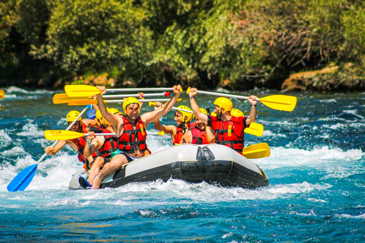 Splashy rapids with kids