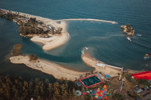 An Aerial Photography of a Beach