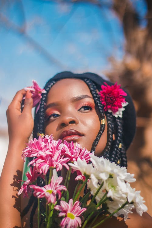 A Woman With Flowers 