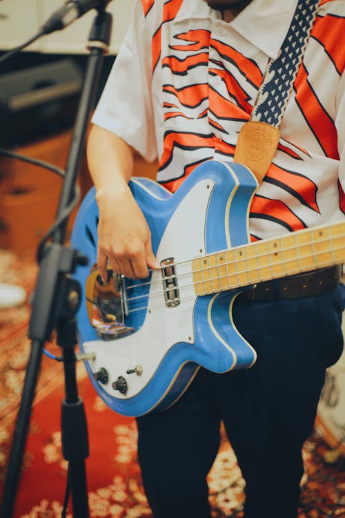 Man Playing Electric Guitar