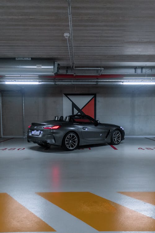Free 
A Parked BMW Z4 in a Parking Lot Stock Photo