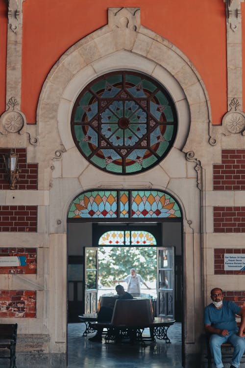 Stained Glass on the Building Entrance 