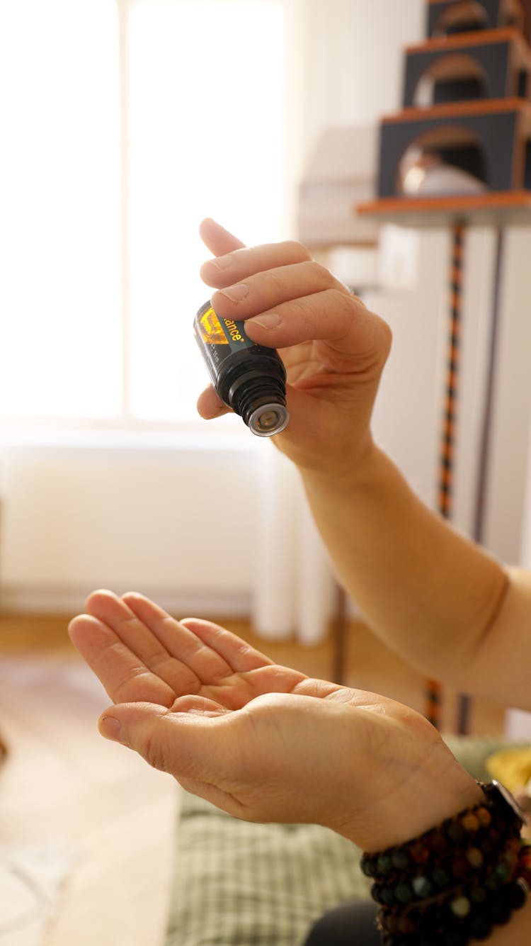 Doterra Oil In Hands