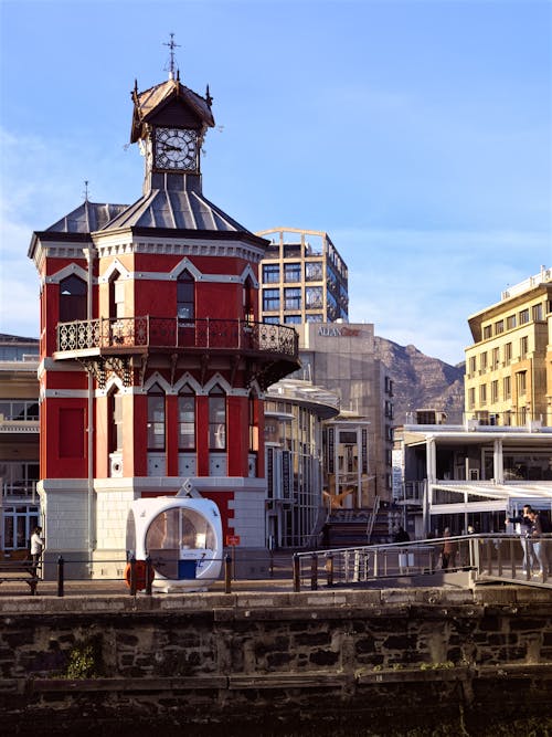 Morning view of the eastern side of Cape Town's V&A Waterfront. Western Province, South Africa.