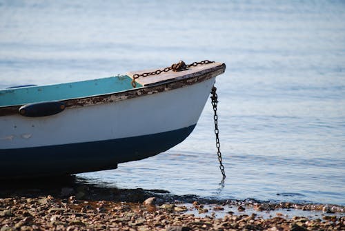 Free stock photo of beach, boat, low tide