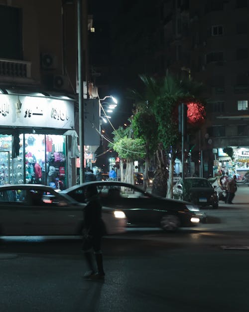 Free stock photo of city streets, crossing street, night photography