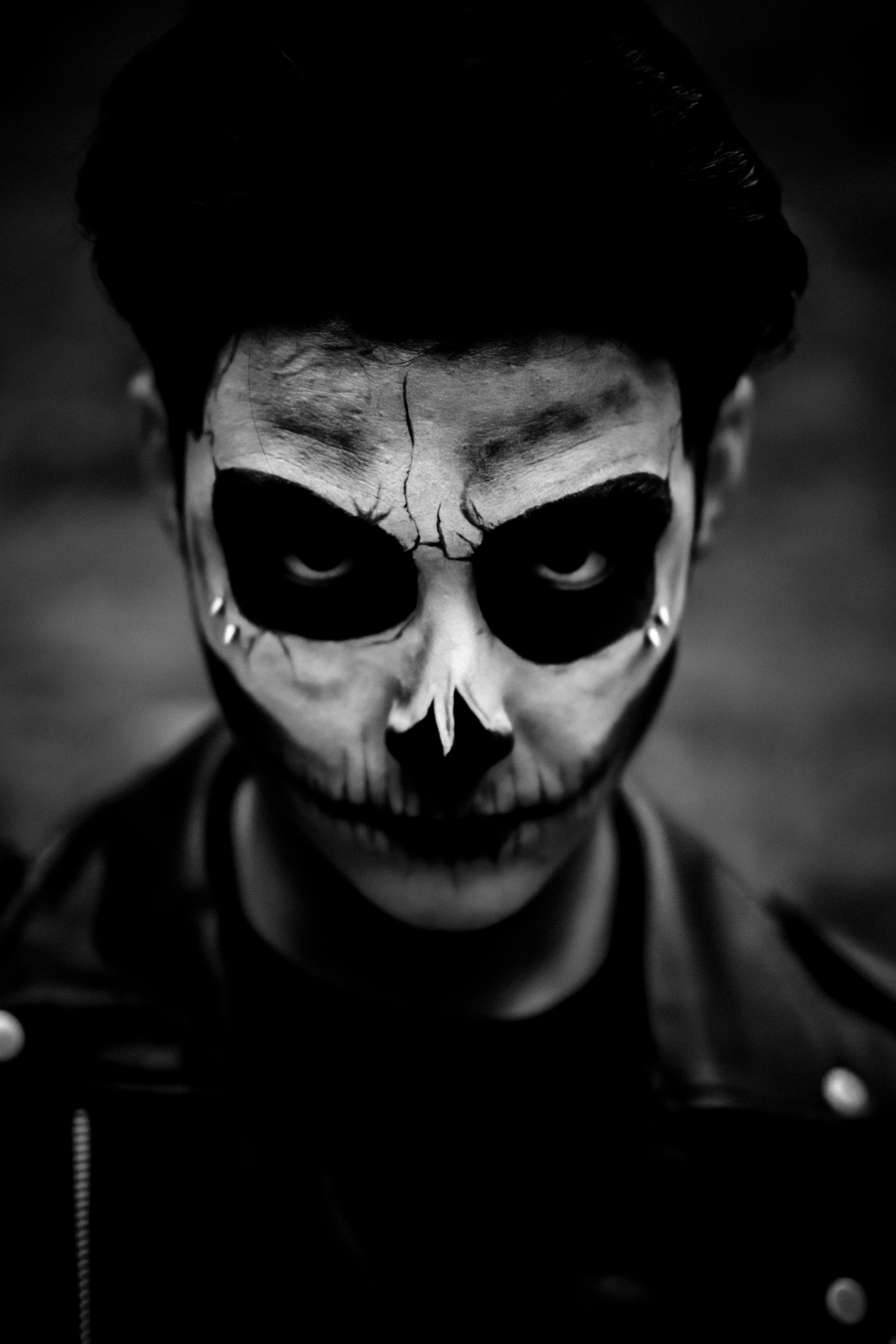 Close Up Photo of Man with Face Paint · Free Stock Photo, image size:4000x6000