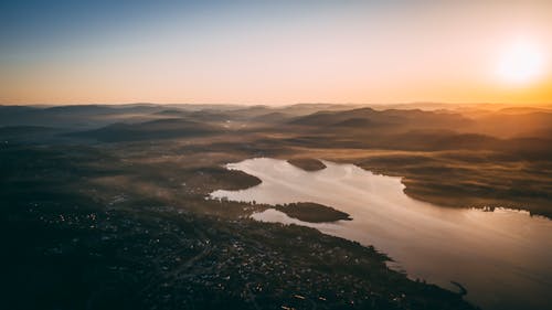 Body Of Water During Golden Hour