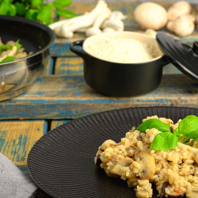Mushroom Risotto Style Pearl Couscous